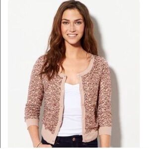 American Eagle Sequin Cardigan Sweater size Small